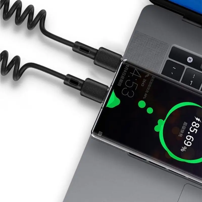652F Retractables USB C كبل الشحن السريع نوع C الهاتف الشحن السريع نقل البيانات للهاتف 16 S20