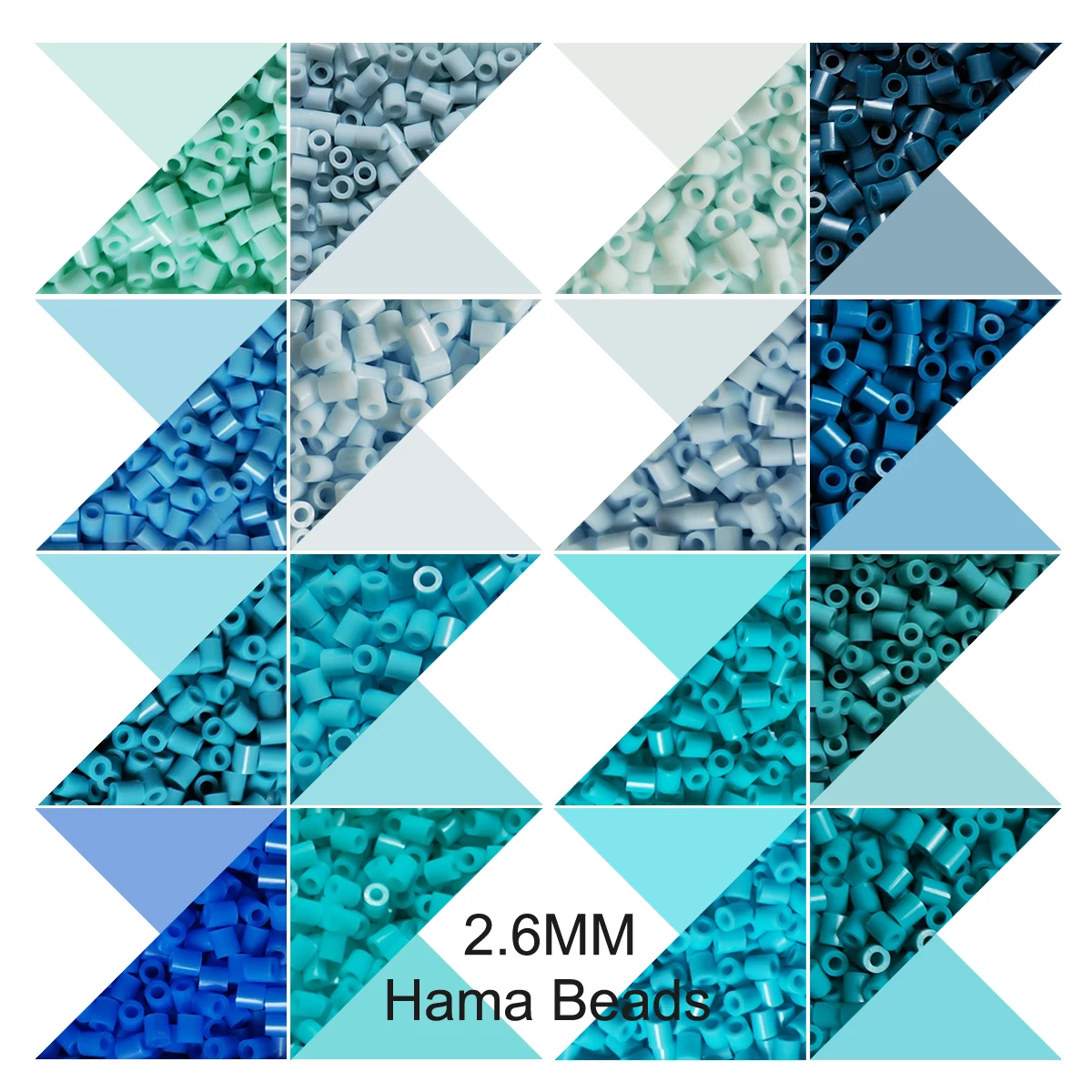 2.6mm Mini Beads 1000PCS Blue Colors Pixel Art Fuse Beads for Kids Gift Hama Beads Diy Puzzles Iron Beads