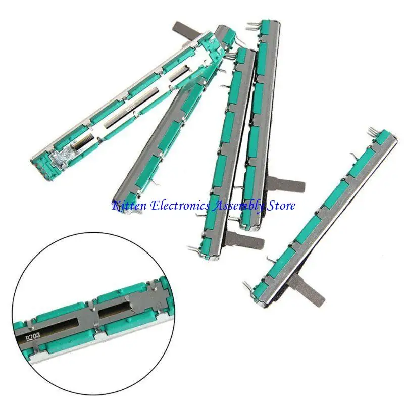 

96GD 5pcs 75 мм резистор B103 10KOM потенциометр 10K B10K SC6080GH Slide Advatuemen