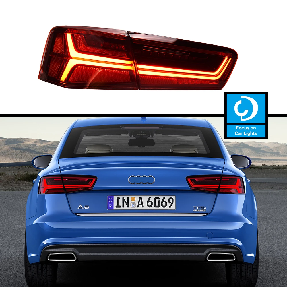 Taillights Styling For Audi A6 A6L C7 2012-2016 Tail Light LED DRL Running Signal Brake Reversing Parking Lighthouse Facelift