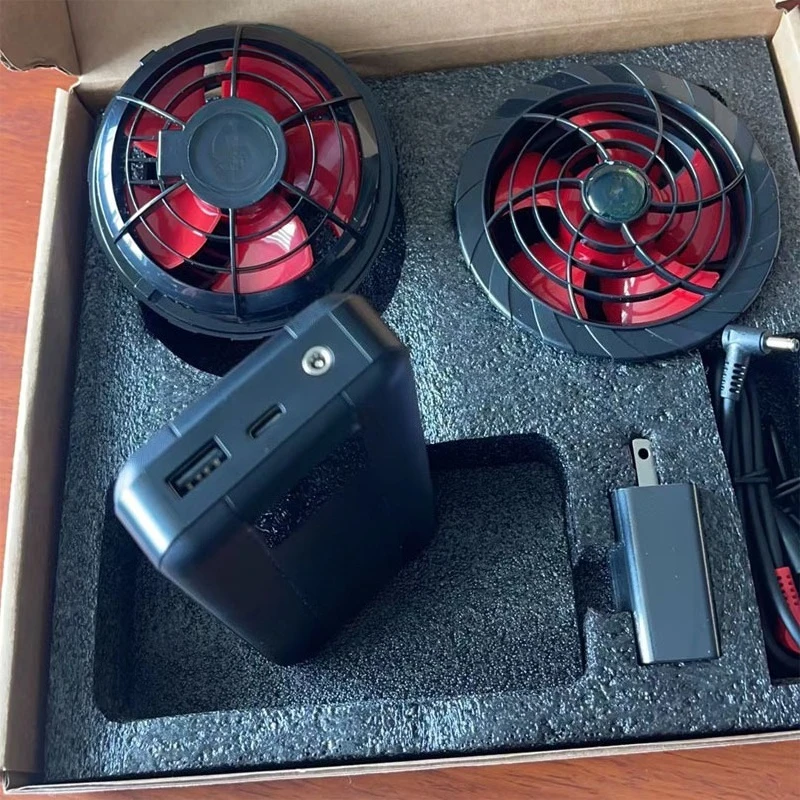 The Set Box Contains 21V 84000mAh Air Conditioner Clothing Brushless Fan Battery Accessories Can Be Used for 12 Hours.