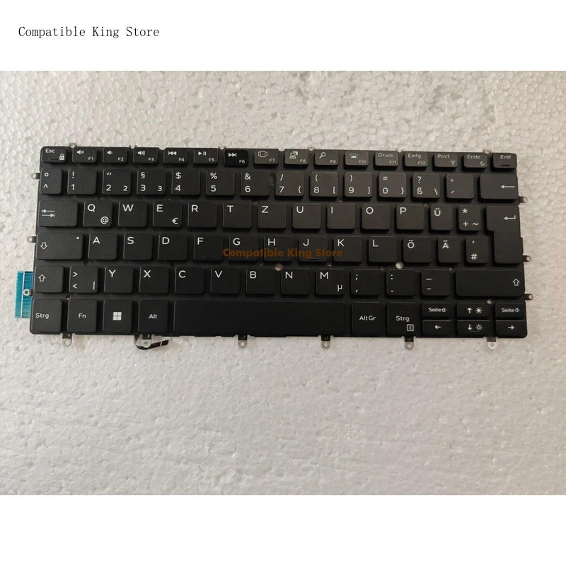 L+NEW FOR Dell XPS 13-9370 9317 9380 9305 7390 P82G German black backlit keyboard