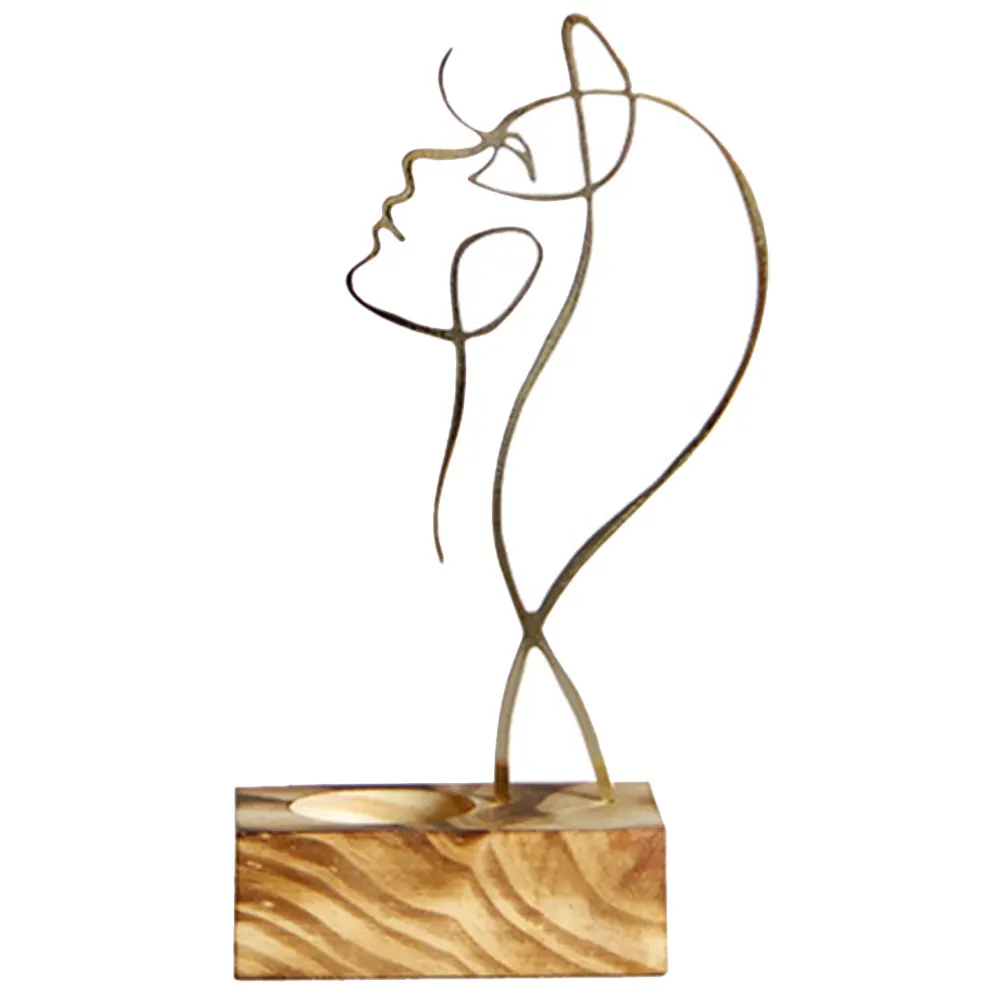 

Wooden Abstract Sculpture Decorative for Home Banquet Table Tabletop Decor Valentine Romantic Atmosphere