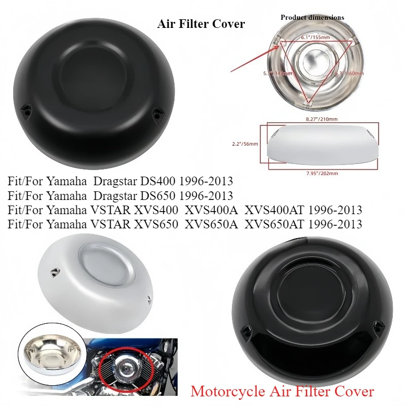 

Крышка воздушного фильтра для мотоциклов Yamaha Dragstar DS 400 650, VStar XVS400 XVS650 XVS 400 650 1996-2013