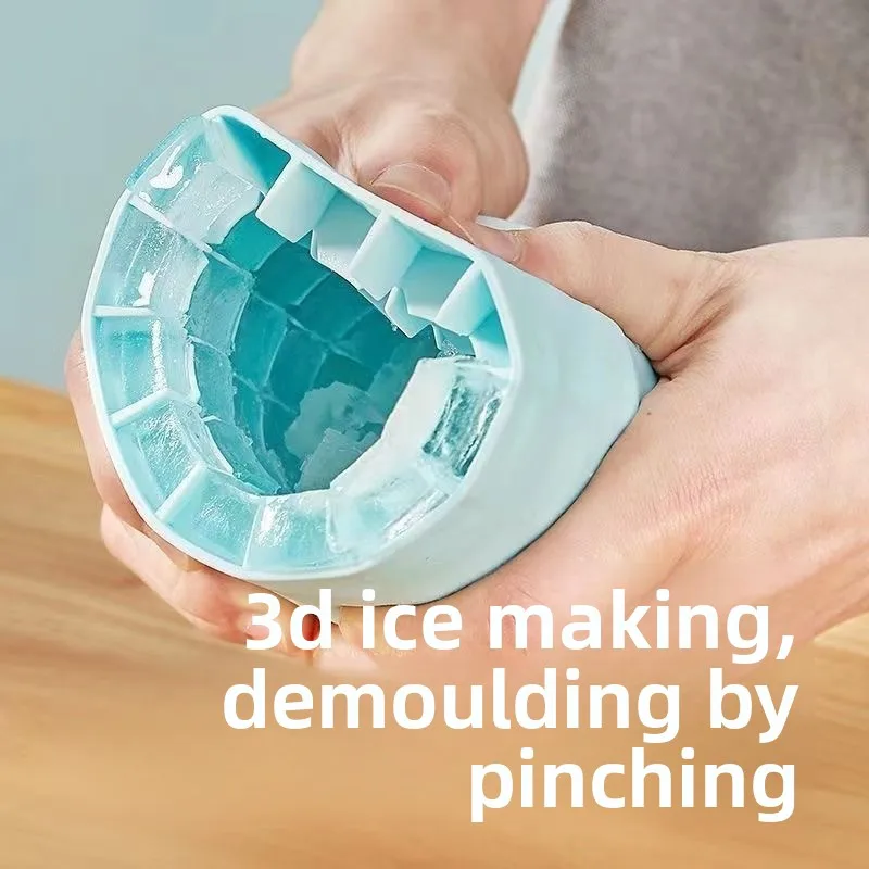 

2025 Silicone Ice Cube Mold Round Ice Bucket Summer Homemade DIY Refrigerator Freeze