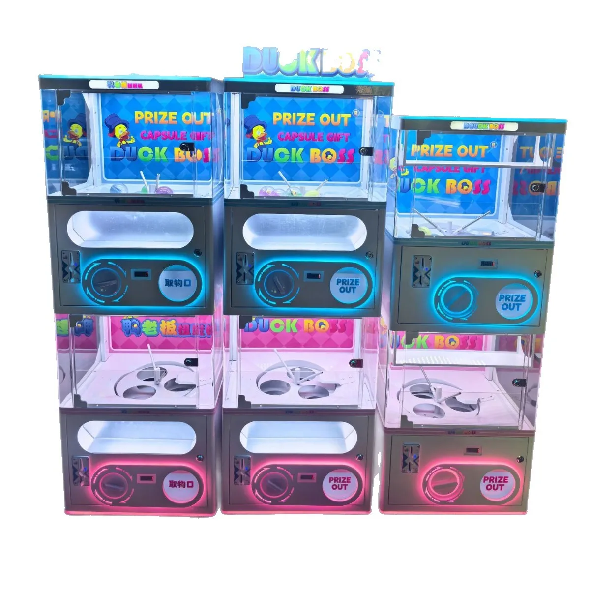 Double Layer Multifunctional Egg Twisting Machine Coin Operated Kids Egg Twister Toy Mall Arcade Scanning Code Vending Game