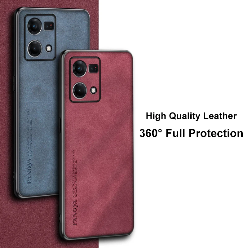 Luxury PU Leather Case For OPPO Reno 8 Pro Plus 7 4G 7 Lite 7Z 8Z 5G Cover Matte Silicone Protection Phone Case For OPPO F21 Pro