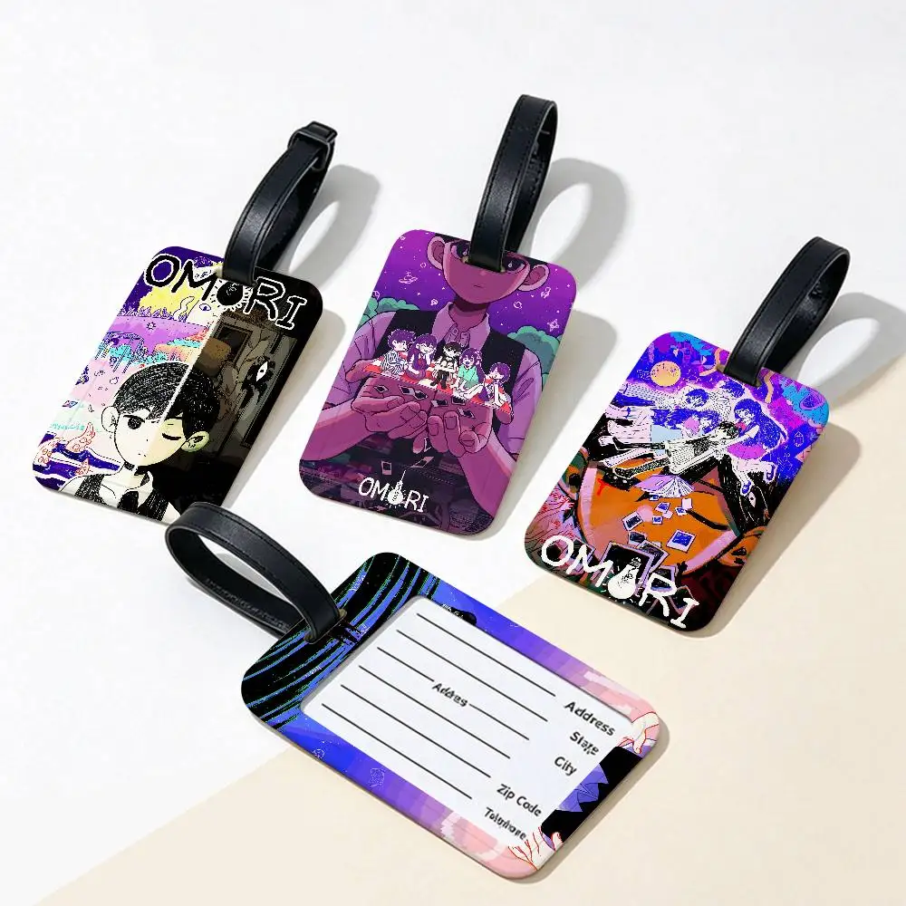 Classic Hot Horror Video Game Omori Durable PVC Anti lost Baggage Tag With Info Card Lightweight Luggage Identification Label