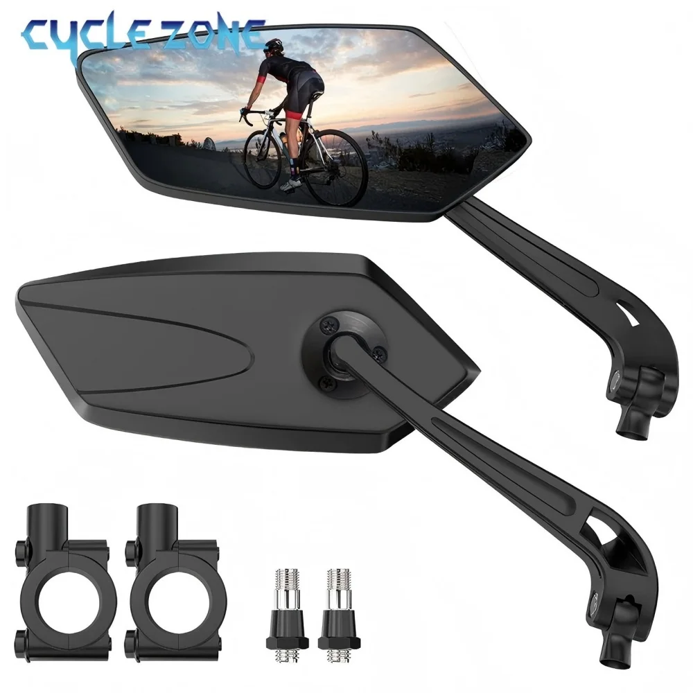 Espejo retrovisor de bicicleta ajustable de 360 grados, espejos retrovisores para manillar de bicicleta de montaña y carretera, accesorios de seguridad para ciclismo