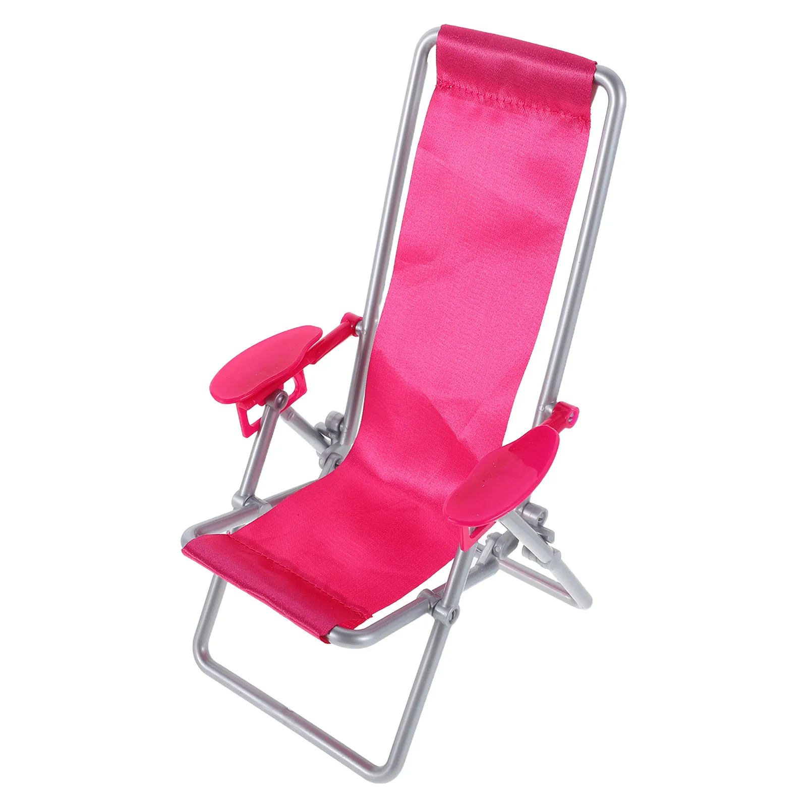 

Mini Folding Beach Chair Compact Colored Design Lightweight Furniture Decoration for Dollhouse Kids Room Display