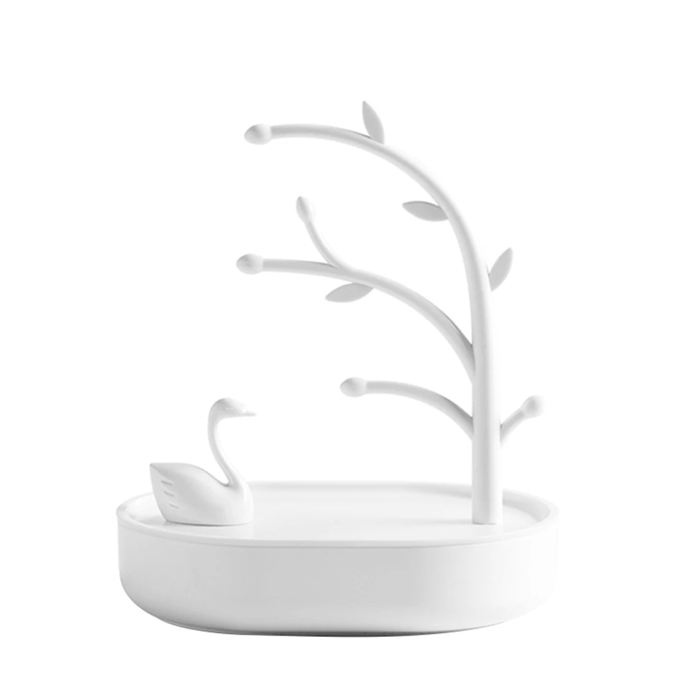 

Fashion Swan Design Jewelry Storage Rack Organizer Women Girl Jewelry Ring Watch Necklace Display Stand Rack Earring Holder