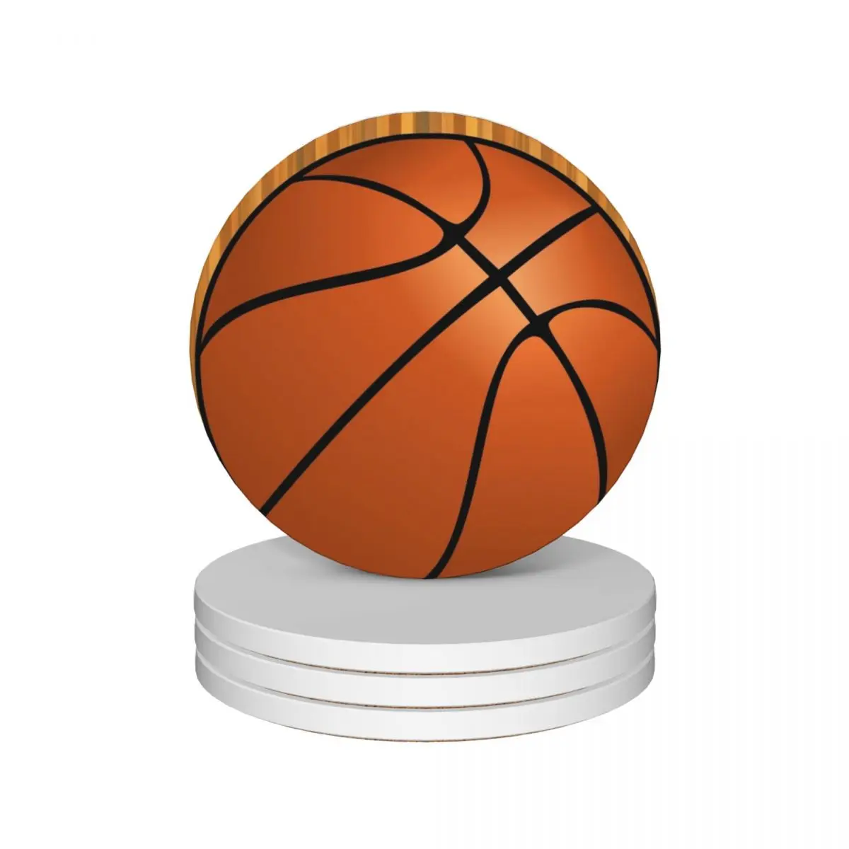 

Basketball Ceramic Coasters (Set of 4) coffee white tea cup holder Coasters