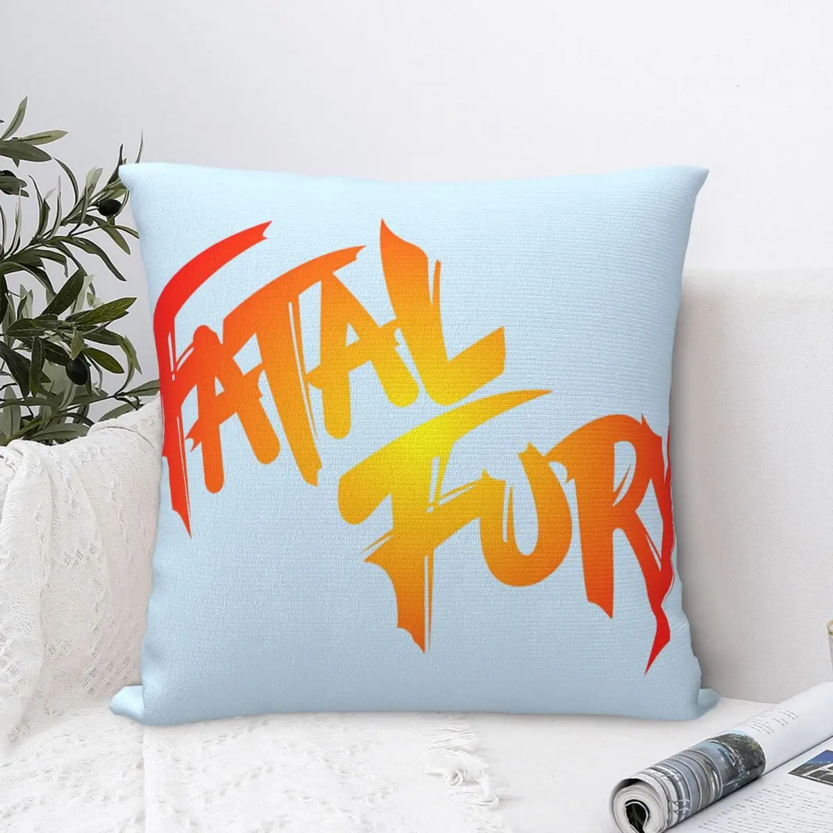 Махровая Подушка фатальшивая фурия на заказ, чехол для подушки, черная подушка для кровати