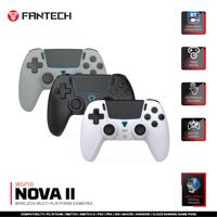 FANTECH NOVA II WGP16 Wireless Gamepad Hall Effect Triggers Bluetooth Gaming Controllers Turbo Vibration Touch For PS4 SWITCH PC