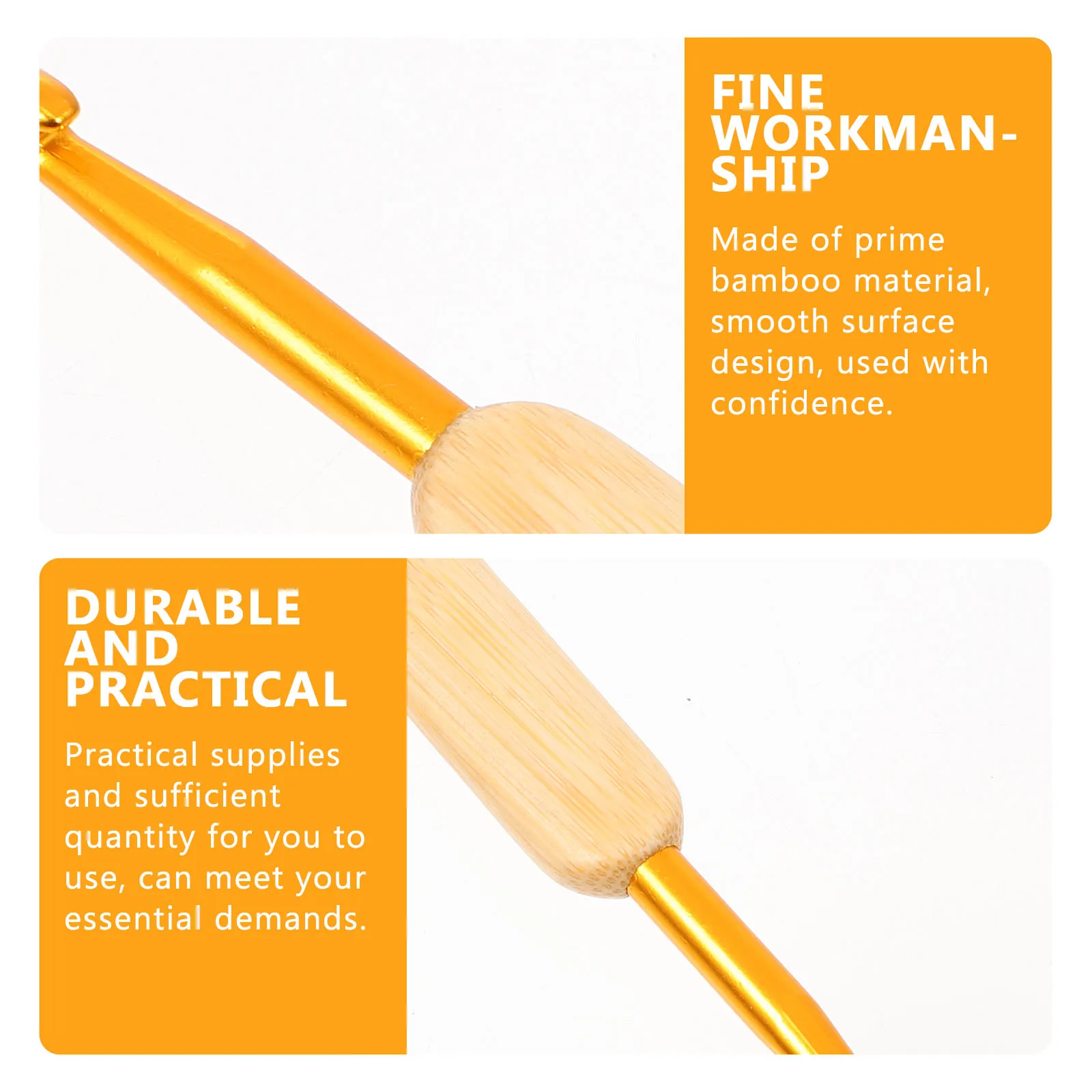 

9pcs Bamboo Crochet Hooks For Sweater Yarn Knitting Tools Household Diy Supplies Smooth Handle Comfortable Long Time Use Premium