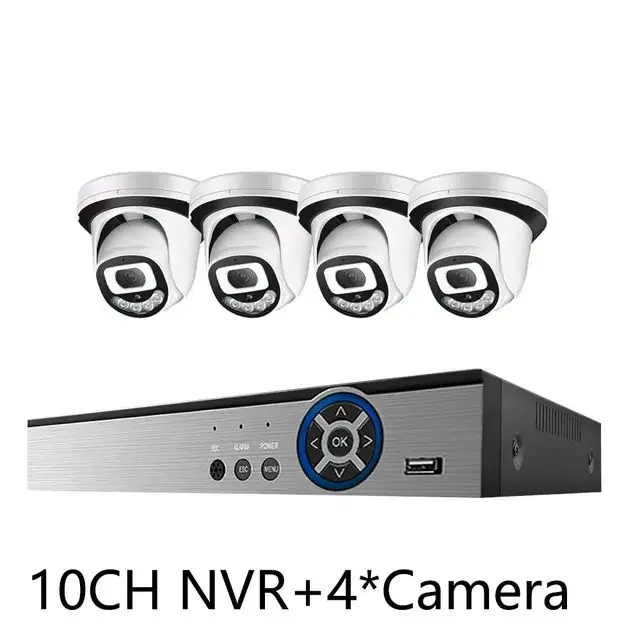 8CH 5MP 8MP Indoor POE CMOS Sensor H.265 4K AI Smart NVR Kit With Night Vision HDD Home Security
