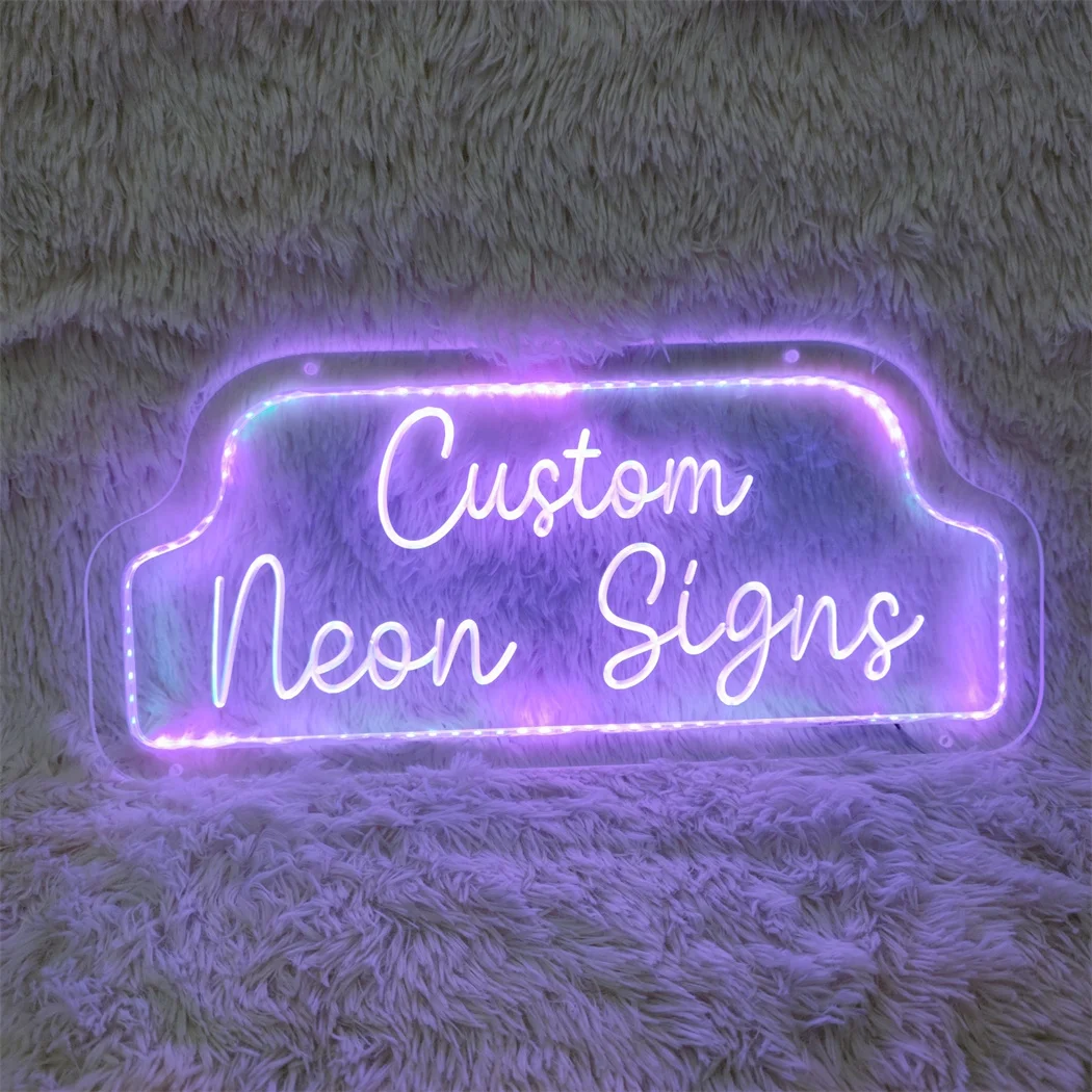 Custom RGB Neon Sign Personalise LED Wall Decor Light for Birthday Graduation Party Wedding Cafe Home Room Decoration Custom LED
