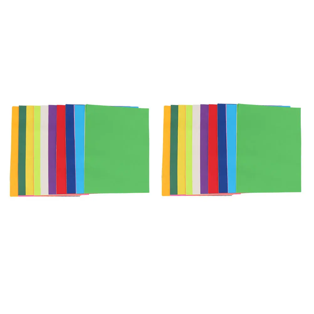 200 Folhas de Papel Colorido para Artesanato DIY, Material de Dobragem Dupla Face para Atividades de Interação entre Pais e Filhos