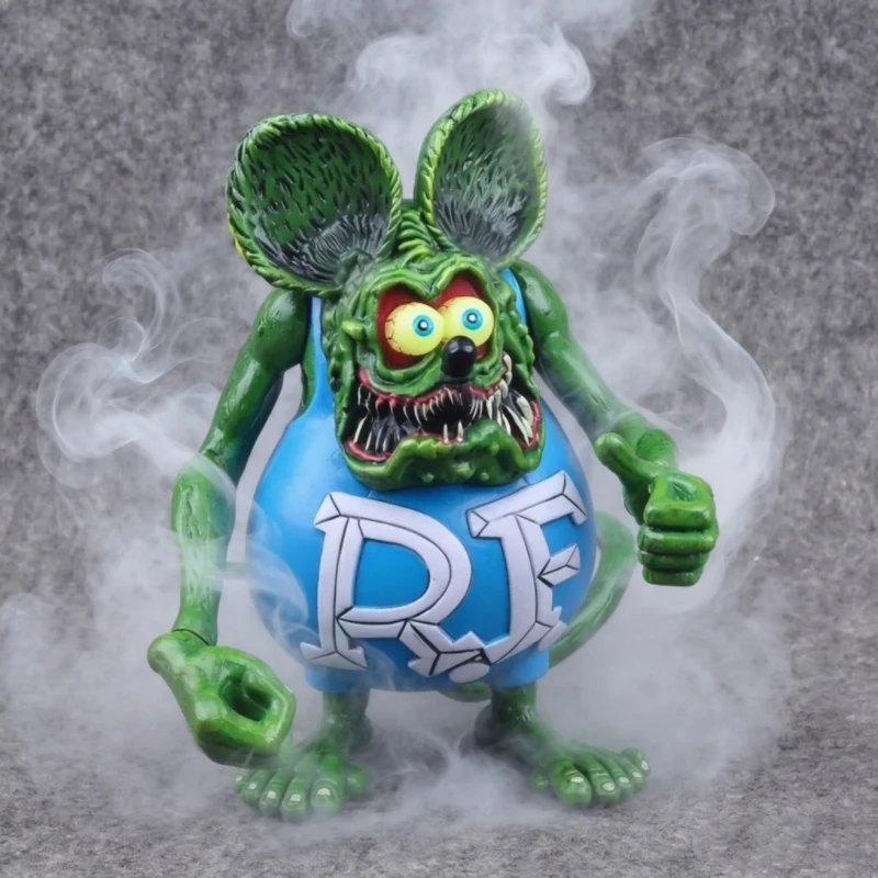Green Rat Fink PVC Action Figure, Ed Roth's Famous Crazy Mouse