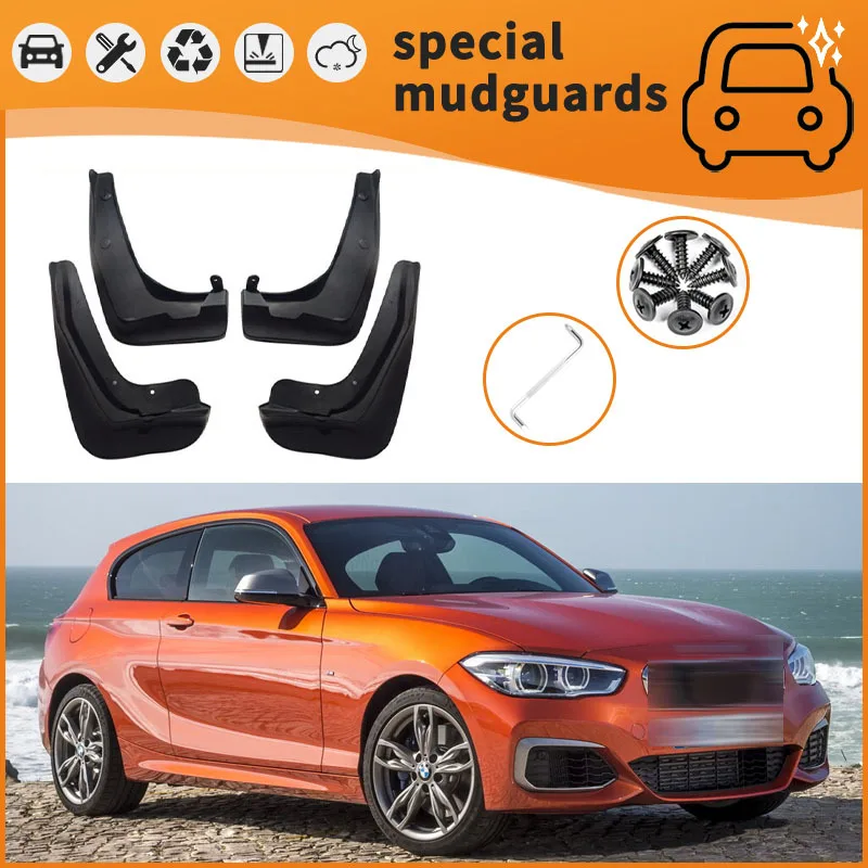 For 08-19 BMW 1 Series models Mudguards Fender Mudflaps Front Rear Flares Splash Guards Cover Car Accessorie