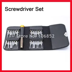 25 in 1 Multi-functional Leather Style Screwdriver Set Phone Laptop Glasses Repair Screw Driver Kit