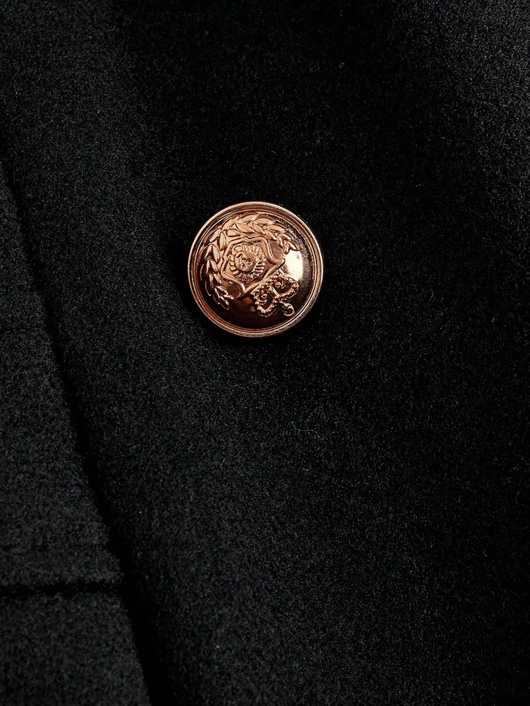 PLUS ขนาด 2025 ฤดูหนาวใหม่ MS Tweed Trench Coat PURE สี hooded ขนสัตว์เทียม Splicing Elegant WARM Double-breasted