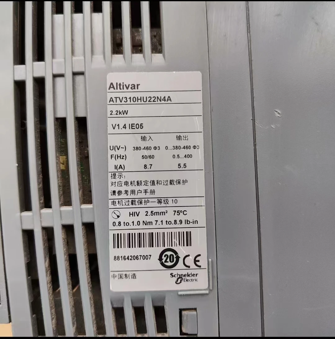 ATV310HU22N4A Used inverter 2.2kW-380/460V~ function operation ok