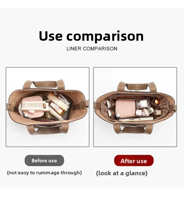 Bag Organizer Insert for Picotin 18 Nylon Storage Bag Support Shape Orderly Storage Increase Space Inner Liner Bags Accessories