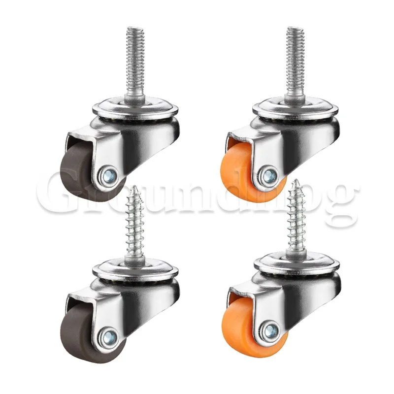 4Pcs 0.5 Inch Caster Wheels Tiny, Low Profile Small Casters Wheels, Mini Caster Wheels for Appliances, Furniture,DIY Storage Box