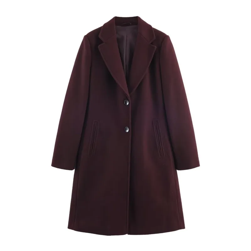 

Women Shoulder Pad Coat Autumn Casual Turn Down Collar Button Long Sleeve Women's Outerwear Female Soft Chic Overcoat