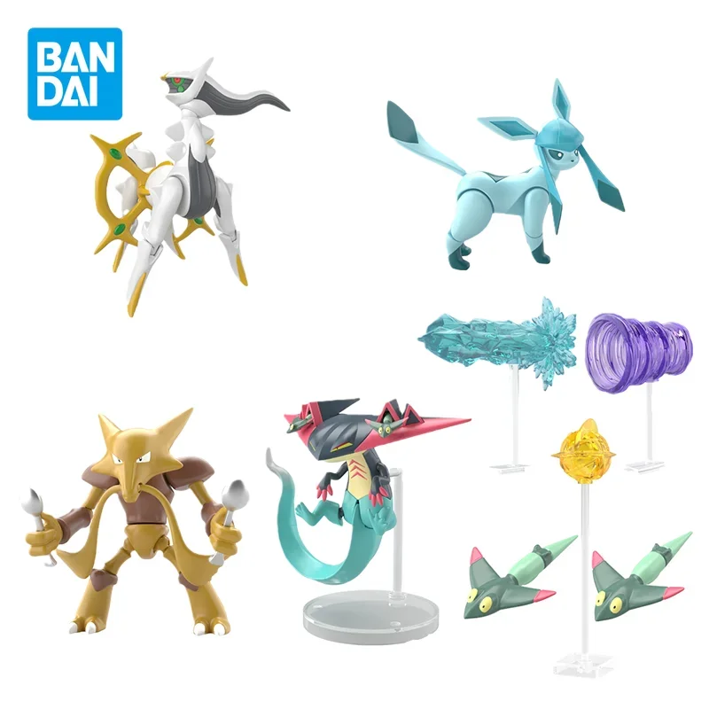 Bandai Original Pokemon7 Anime Figure Arceus Alakazam Action Figure Toys for Kids Gift Collectible Model Ornaments Dolls