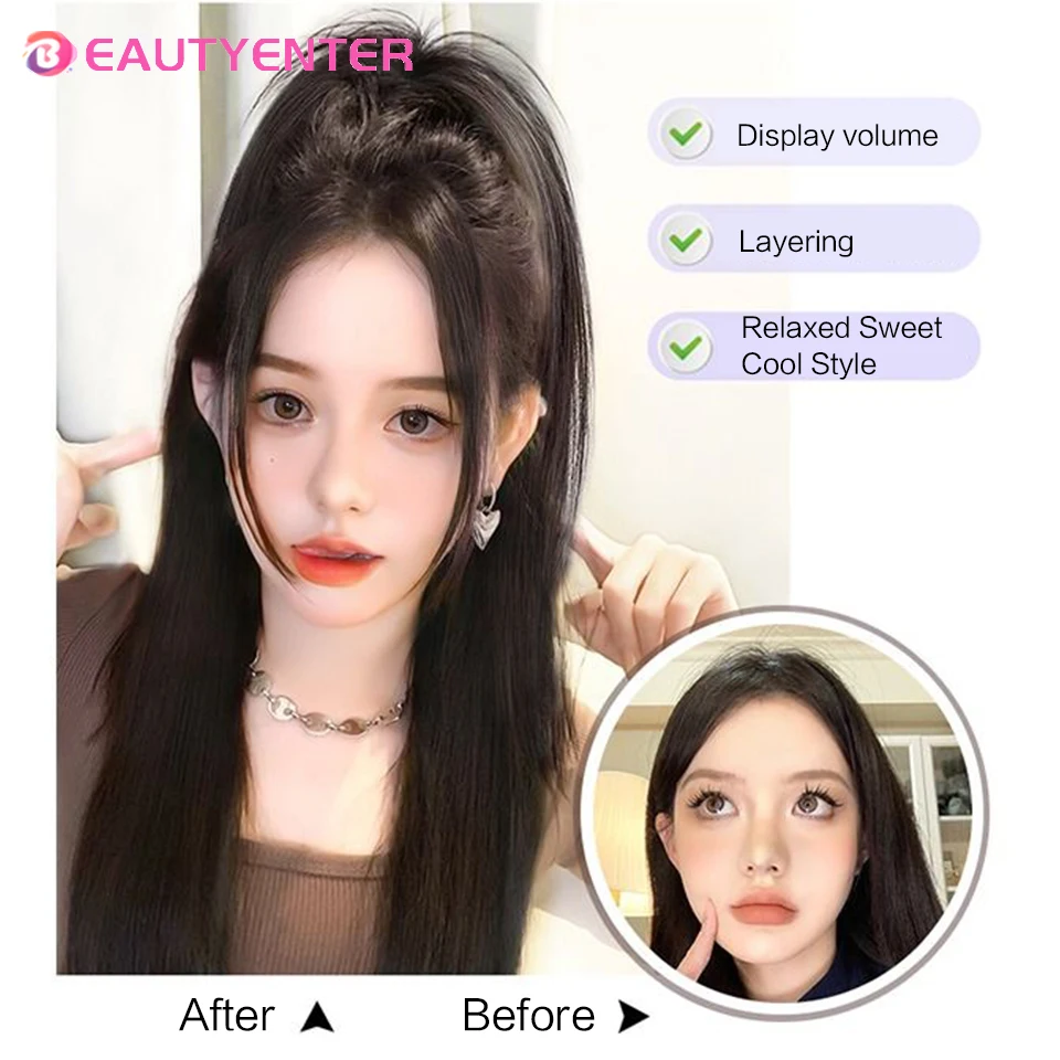 Synthetic Short Straight Claw Clip Ponytail Hair Extensions Natural Tail False Hair For Women Horse Tail Brown Hairpiece