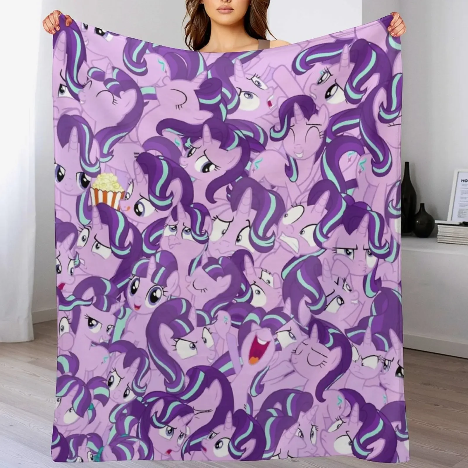 Starlight Glimmer Mess Throw Blanket Bed linens Hairy Bed Sleeping Bag Blankets