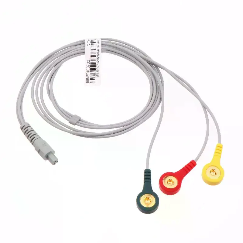 

1Pcs Electrode Lead Wire Cable For Portable Heart Ecg Monitor Prince 180B/PC-80B/80A