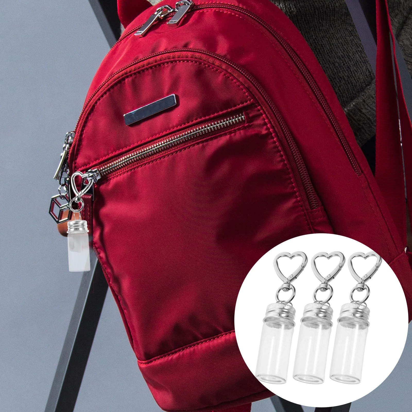 

10Pcs Transparent Mini Glass Bottles 7Ml Wishing Drifting Bottle Keychain for Anniversary Message Bottles Christmas Tree