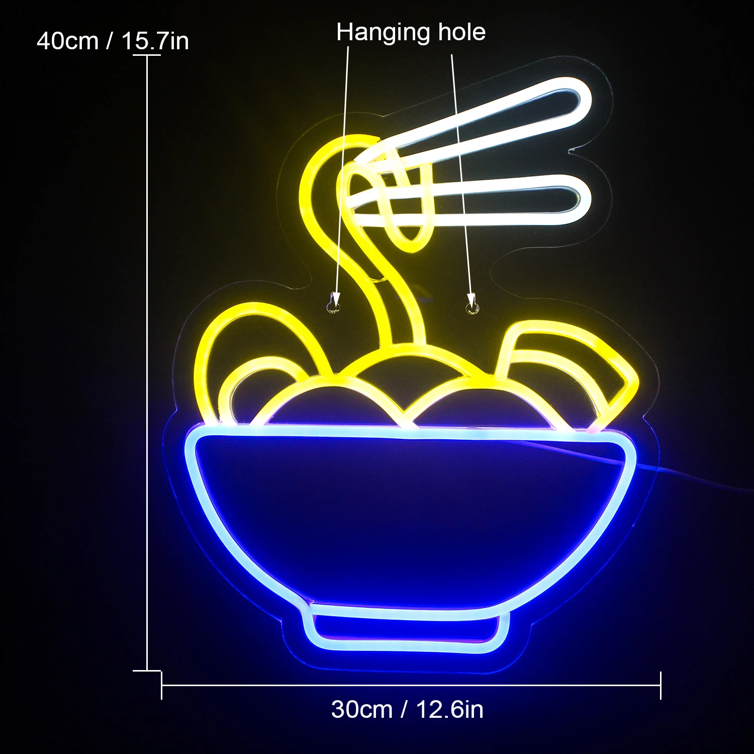 Imagem -06 - Ramen Japanese Noodles Neon Sign Casamento Neon Sign Festa Neon Quarto Luz de Néon Personalizada Led Neon Wall Decor