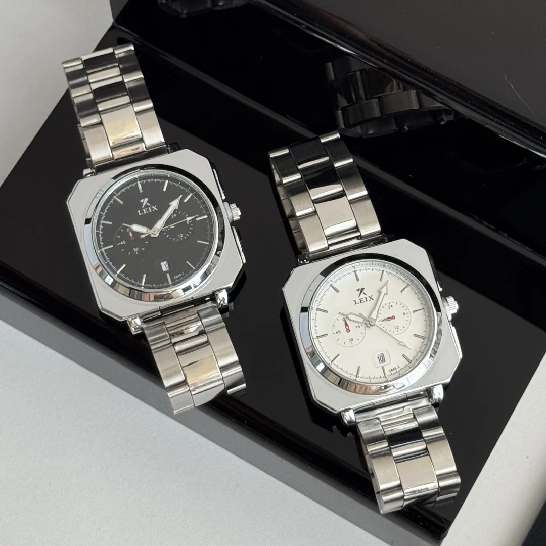 

Clock Men's Quartz Watch Brand Business Man Wristwatch Stainless Steel Simple Big Dial Watches For Men Relogio Masculino