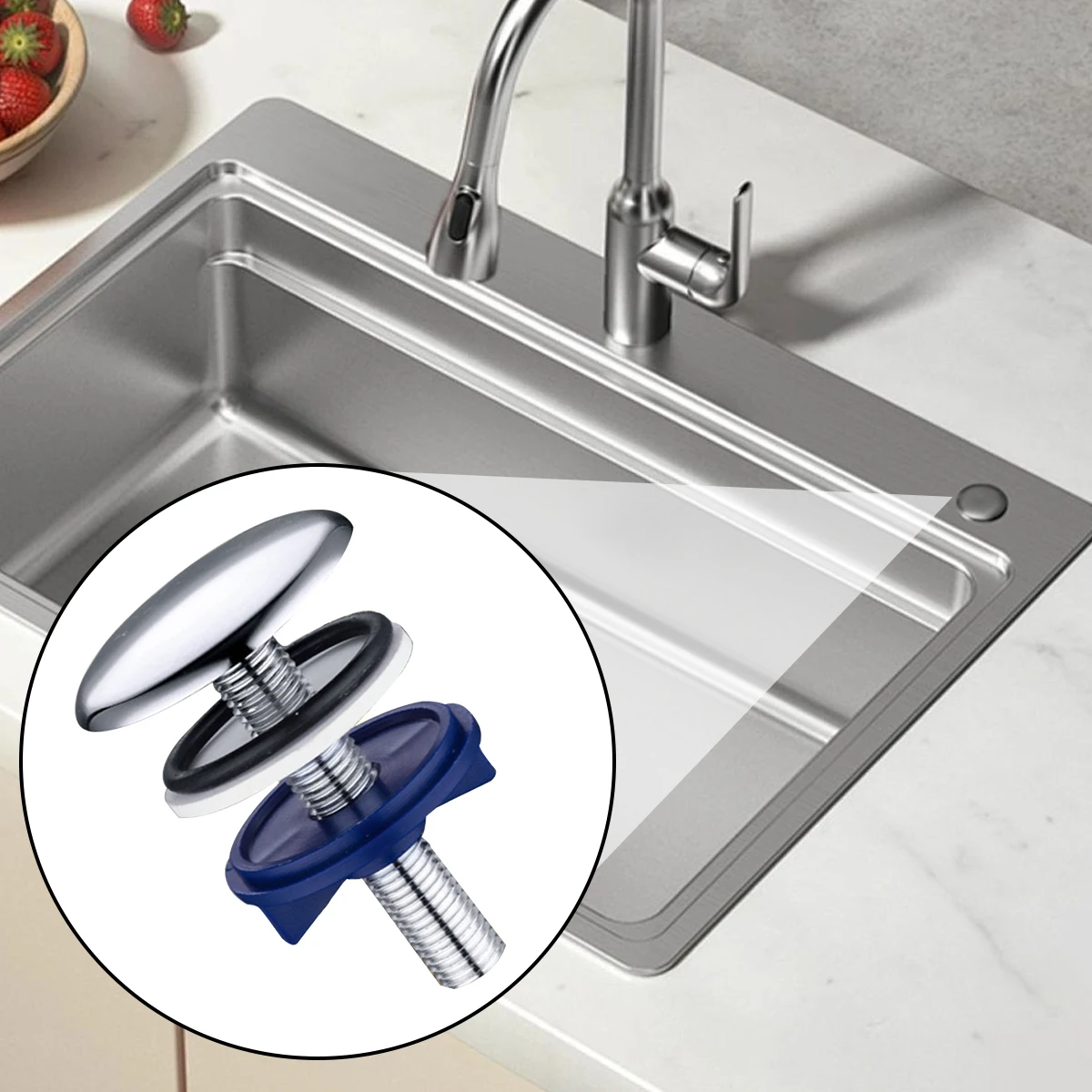 

1Pcs Stainless Steel Sink Accessories Chrome-Plated Brass Faucet/Soap Dispenser Hole Decorative Covers Waterproof Plugs