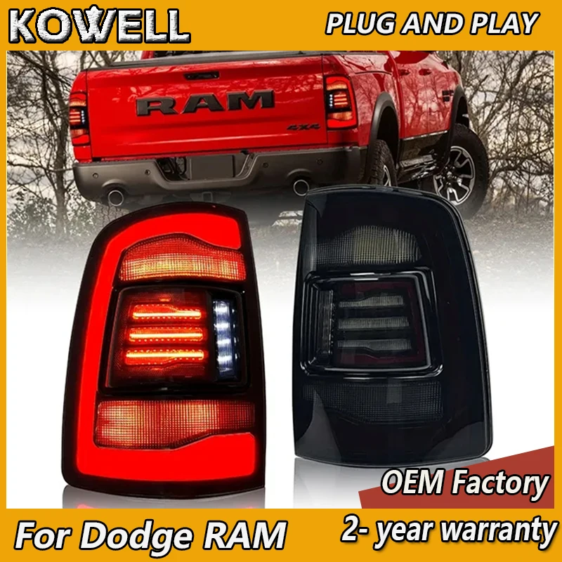 Car Styling for Dodge RAM Taillights 2009-2018 Ram 1500 Tail Lights Ram2500 3500 Rear DRL Fog Brake Reversing Turn Signal