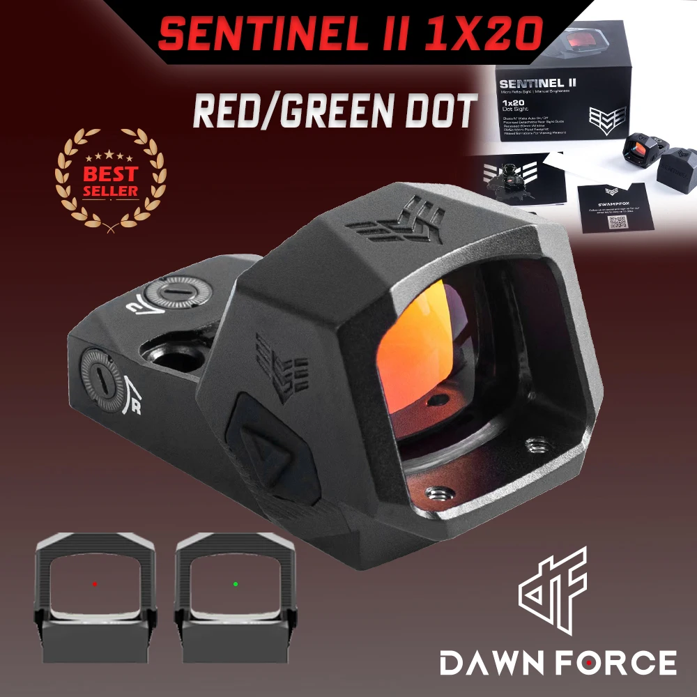 

Оригинальный оптический прицел Swampfox Sentinel II 1x20 Red Dot sight RMSc 3 MOA Optics-светящийся задний прицел-SNL2120-RMS