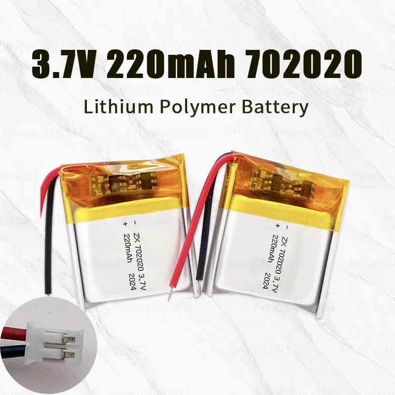 Akumulator 702020 Li 3.7V 220mAh akumulatory litowo-fosforowe do zabawek kontroler do gier głośnik Mp3 zestaw słuchawkowy Bluetooth akumulator