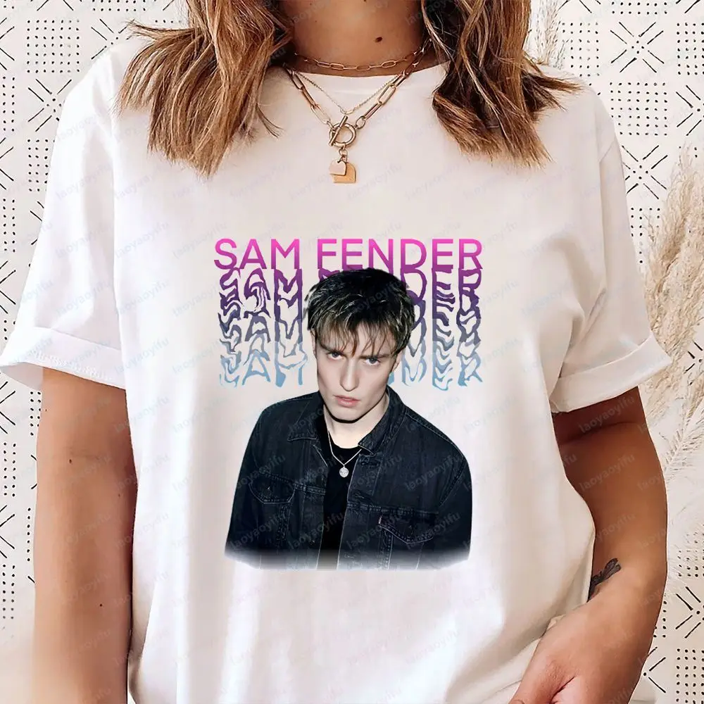Sam Fender - Casual Fashion Fun Crazy Neutral Classic Cotton Short-Sleeved T-Shirt for Both Men and Women