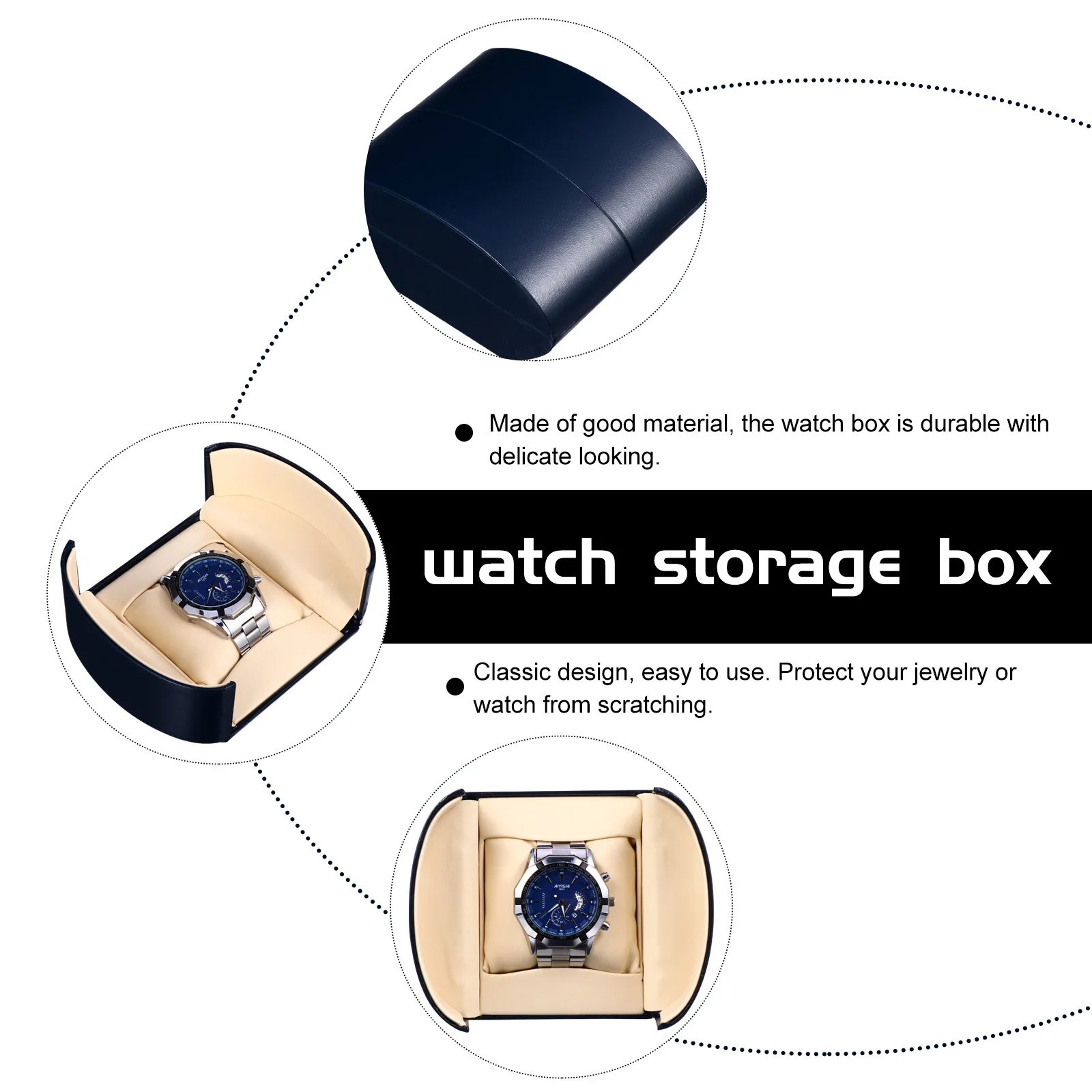 1Pcs Premium Watch Display Case Reliable Gift Container for Personal Home Use Watch Display Case Wristwatch Storage Box