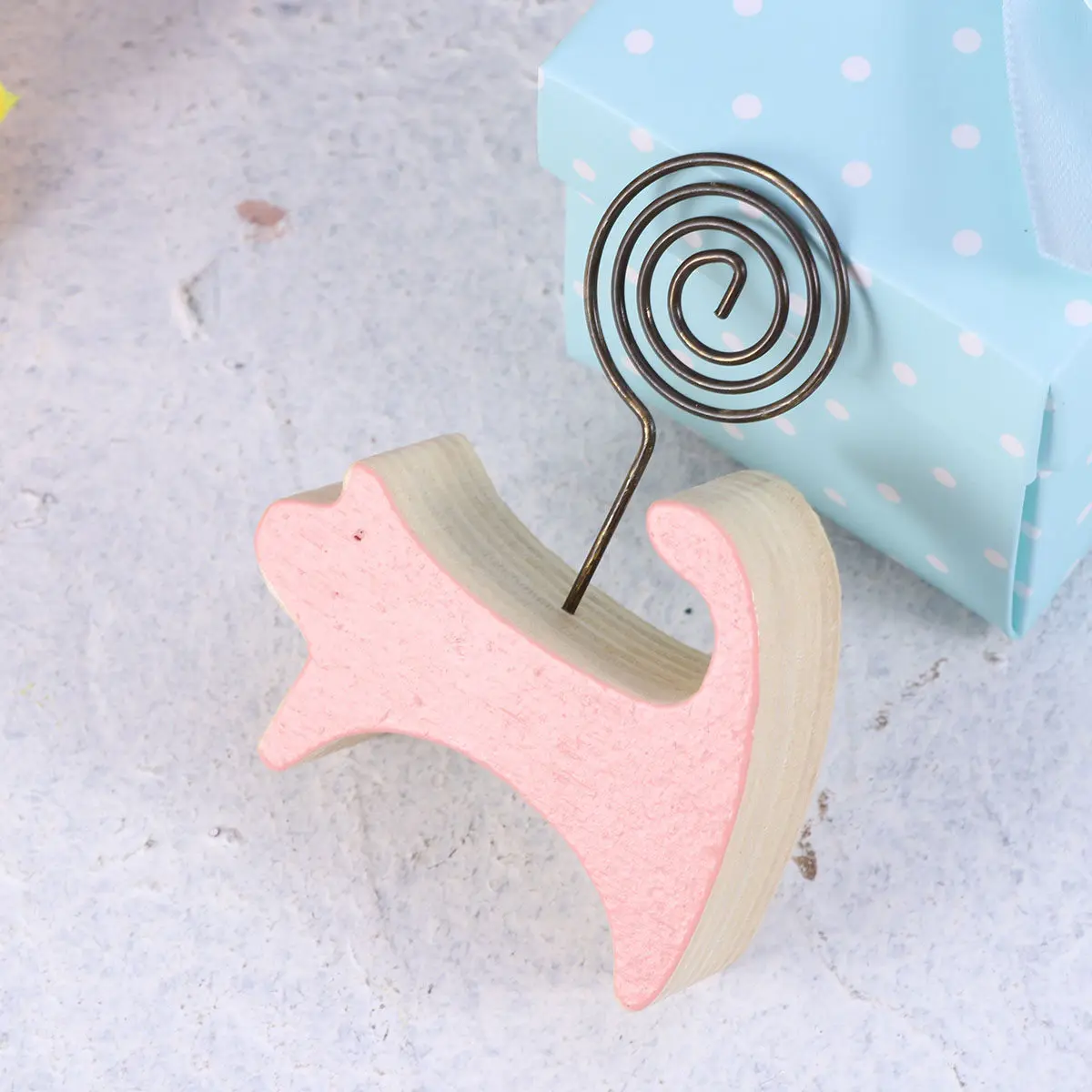 Wooden Cartoon Animal Photo Paper Clip Note Stand Holder for Wedding Party Home Office Table Decoration Table Number Card