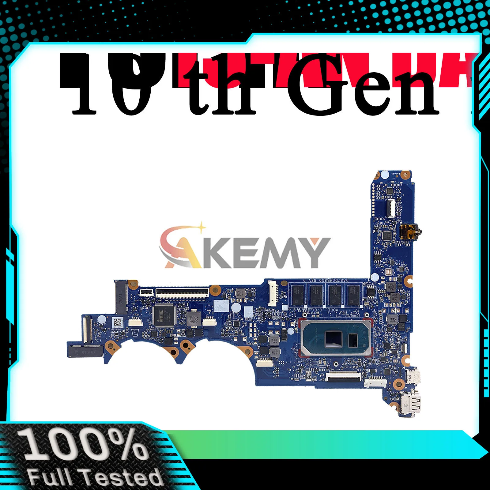 DAG7DCMB8D0 For HP Pavilion 13-AN Laptop Motherboard With i3 i5 i7 10th Gen CPU 8GB RAM L68367-601 L68368-601 100% Fully Tested