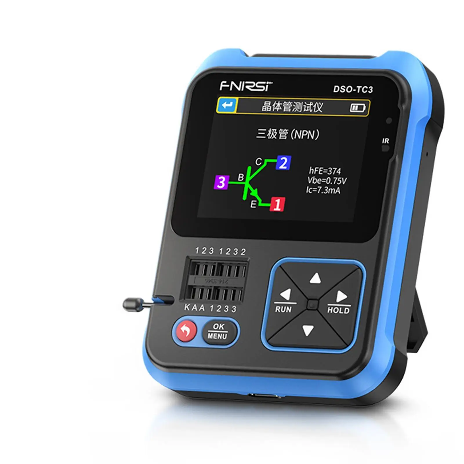 Imagem -05 - Fnirsi-mini Osciloscópio Digital Portátil Tester Transistor Fonte de Sinal Tester Componente Eletrônico Multifuncional Dso-tc3 3in 1