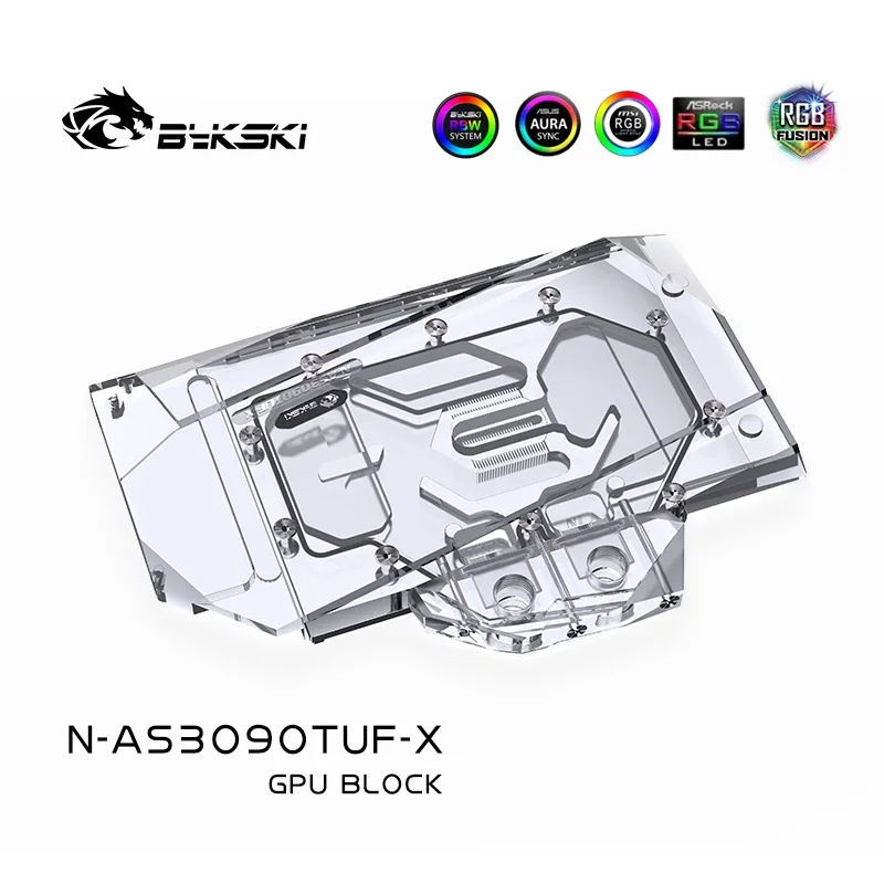 Bykski GPU Water Block For ASUS TUF RTX3090/3080 GAMING Graphics Card,Full Cover Cooler, RGB/A-RGB M/B SYNC,N-AS3090TUF-X