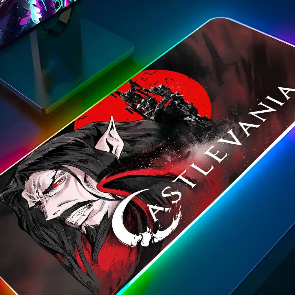 

CASTLEVANIA Mouse Pad RGB Backlit Mouse Pad Laptop Mouse Pad Laptop Gamer Computer Desk Gaming Accessories