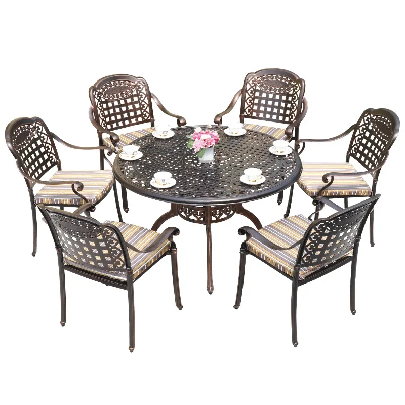 

Casual cast aluminum tables and chairs, outdoor courtyard garden balcony outdoor chairs