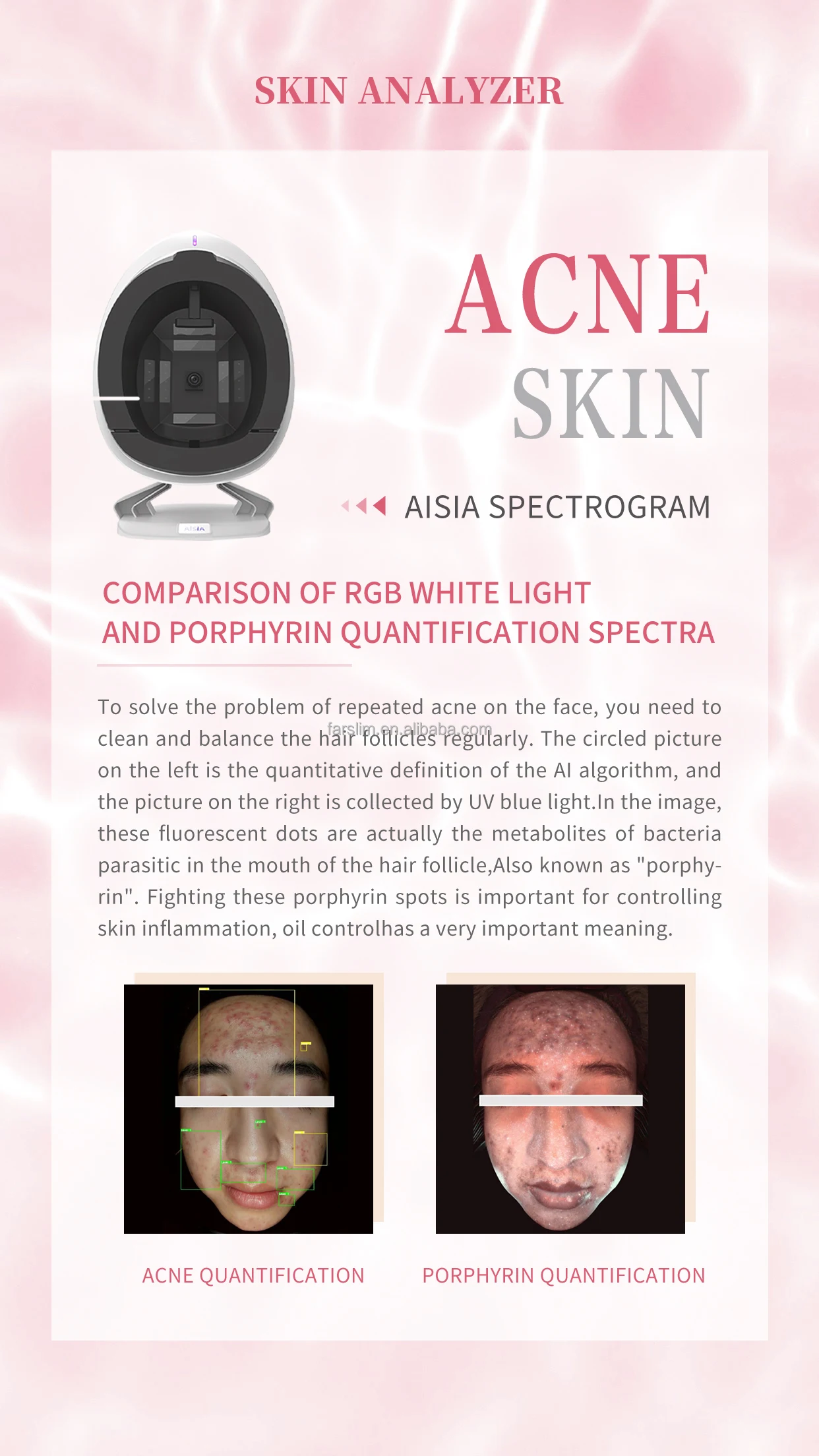 3D Digital Analyzer Skin Detective Machine AISIA New Arrival Updated Technology Acne Pigment Moisture Sensitive Analysis Device